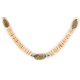 Certified Authentic Navajo .925 Sterling Silver Natural Turquoise Graduated Melon Shell Native American Necklace 15213-7