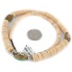 Certified Authentic Navajo .925 Sterling Silver Natural Turquoise Graduated Melon Shell Native American Necklace 15213-7