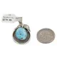 .925 Sterling Silver Handmade Navajo Natural Turquoise Native American Pendant 25299-5 .925 Sterling Silver Handmade Navajo Natural Turquoise Native American Pendant 25299-5