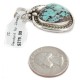 Certified Authentic Handmade .925 Sterling Silver Navajo Natural Turquoise Native American Pendant 25299-2