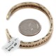 Feather Navajo Handmade Certified Authentic Pure Copper Brass Native American Bracelet 13008-2
