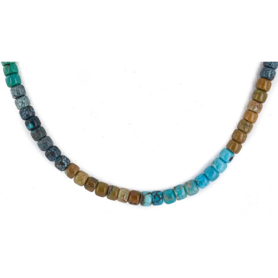 Certified Authentic Navajo .925 Sterling Silver Natural  and Turquoise Native American Necklace 25300