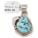 Certified Authentic .925 Sterling Silver Handmade Navajo Natural Turquoise Native American Pendant 25298-2