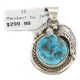 Certified Authentic .925 Sterling Silver Handmade Navajo Natural Turquoise Native American Pendant 25298-3 Certified Authentic .925 Sterling Silver Handmade Navajo Natural Turquoise Native American Pendant 25298-3