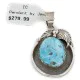.925 Sterling Silver Handmade Navajo Natural Turquoise Native American Pendant 25299-5 .925 Sterling Silver Handmade Navajo Natural Turquoise Native American Pendant 25299-5