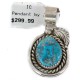 Certified Authentic Handmade .925 Sterling Silver Navajo Natural Turquoise Native American Pendant 25298-4