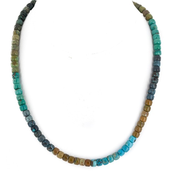 Certified Authentic Navajo .925 Sterling Silver Natural  and Turquoise Native American Necklace 25300