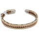 Feather Navajo Handmade Certified Authentic Pure Copper Brass Native American Bracelet 13008-2