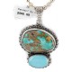 Handmade .925 Sterling Silver Natural Turquoise and Turquoise Native American Necklace 24478-1