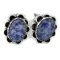 Handmade Navajo .925 Sterling Silver Natural Lapis Native American Cuff Links 19126
