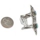 Handmade Certified Authentic Navajo Nickel Natural Turquoise Native American Cuff Links 19127