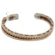 Kokopelli Navajo .925 Sterling Silver Handmade Certified Authentic Pure Copper Brass Native American Bracelet 13008-3