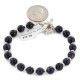 Certified Authentic Navajo Nickel Natural Purple Goldstone Native American Bracelet 13039-15