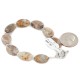 Nickel Certified Authentic Navajo Natural Jasper Native American Bracelet 13043-5