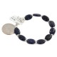 Nickel Certified Authentic Navajo Natural Purple Goldstone Native American Bracelet 13039-7