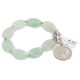 Certified Authentic Nickel Navajo Natural Green Quartz Native American Bracelet 13039-3