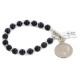 Nickel Certified Authentic Navajo Natural Purple Goldstone Native American Bracelet 13039-9