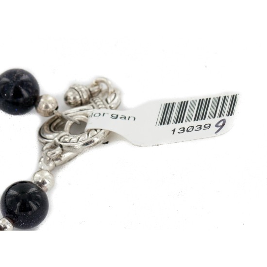 Nickel Certified Authentic Navajo Natural Purple Goldstone Native American Bracelet 13039-9