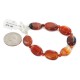 Certified Authentic Nickel Navajo Natural Carnelian Native American Bracelet 13039-10