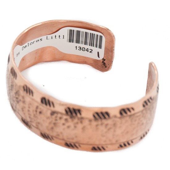 Pure Copper Hammered Navajo Handmade Certified Authentic Native American Bracelet 13042-1 Pure Copper Hammered Navajo Handmade Certified Authentic Native American Bracelet 13042-1