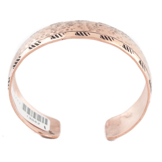 Pure Copper Hammered Navajo Handmade Certified Authentic Native American Bracelet 13042-1 Pure Copper Hammered Navajo Handmade Certified Authentic Native American Bracelet 13042-1