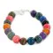 Navajo .925 Sterling Silver Natural Carnelian Tigers Eye Amethyst Jade Native American Bracelet 13038-21