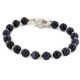 Certified Authentic Navajo Nickel Natural Purple Goldstone Native American Bracelet 13039-15
