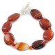 Certified Authentic Nickel Navajo Natural Carnelian Native American Bracelet 13039-10
