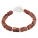 Certified Authentic Nickel Navajo Natural Goldstone Native American Bracelet  13043-1