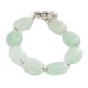 Certified Authentic Nickel Navajo Natural Green Quartz Native American Bracelet 13039-3