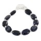 Certified Authentic Nickel Navajo Natural Purple Goldstone Native American Bracelet 13039-8