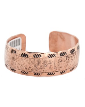 Pure Copper Hammered Navajo Handmade Certified Authentic Native American Bracelet 13042-1 Pure Copper Hammered Navajo Handmade Certified Authentic Native American Bracelet 13042-1