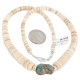 Certified Authentic Navajo .925 Sterling Silver Natural Graduated Melon Shell Turquoise Native American Necklace  7501013-2
