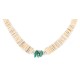 Certified Authentic Navajo .925 Sterling Silver Natural Graduated Melon Shell Turquoise Native American Necklace 7501014-2