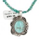 .925 Sterling Silver Certified Authentic Navajo Turquoise Coral Native American Necklace 14764-4-15360