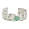 Bear Paw Navajo Handmade Nickel Natural Turquoise Native American Bracelet 13034-5 Bear Paw Navajo Handmade Nickel Natural Turquoise Native American Bracelet 13034-5