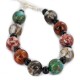 Certified Authentic Navajo Nickel Natural Black Onyx Multicolor Stones Native American Bracelet 13035-7