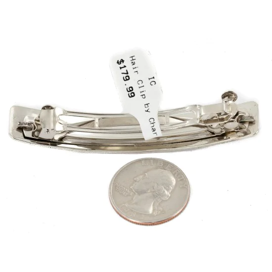 Handmade Bear Navajo Nickel Native American Hair Barrette 10343-2