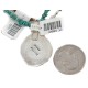 .925 Sterling Silver Certified Authentic Navajo Natural Turquoise Coral Native American Necklace  12554-2-15771