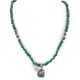 .925 Sterling Silver Certified Authentic Navajo Turquoise Jasper Native American Necklace 14882-17-15360