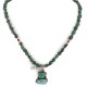 .925 Sterling Silver Certified Authentic Navajo Turquoise Coral Native American Necklace 15056-23-15771