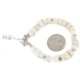 Certified Authentic Navajo Nickel Natural Mother of Pearl Native American Bracelet 13048-7 Certified Authentic Navajo Nickel Natural Mother of Pearl Native American Bracelet 13048-7