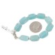 Certified Authentic Navajo Nickel Natural Quartz Native American Bracelet 13048-3