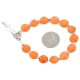 Certified Authentic Nickel Natural Carnelian Navajo Native American Bracelet 13047-4