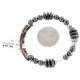 Certified Authentic Navajo Natural Hematite Heishi Adjustable Wrap Native American Bracelet 13049-8