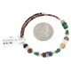 Certified Authentic Navajo Natural Turquoise Malachite Quartz Heishi Adjustable Wrap Native American Bracelet 13049-17