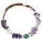 Heart Navajo Natural Turquoise Amethyst Heishi Adjustable Wrap Native American Bracelet 13049-15 Heart Navajo Natural Turquoise Amethyst Heishi Adjustable Wrap Native American Bracelet 13049-15