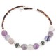 Certified Authentic Navajo Natural Hematite Purple Quartz Heishi Adjustable Wrap Native American Bracelet 13049-1