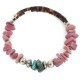Certified Authentic Navajo Natural Turquoise Charoite Heishi Adjustable Wrap Native American Bracelet 13049-5
