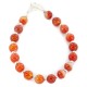 Certified Authentic Navajo Nickel Natural Carnelian Native American Bracelet 13047-3